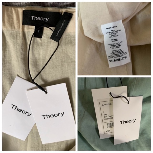 NWT-Theory Chic, Classic Beauty Wardrobe Staple! Sky Blue Button Front Day Dress - Picture 13 of 16